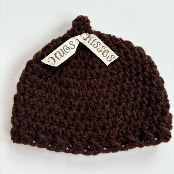 Crochet Baby Hat 0-3 Months Hershey Kiss - Picture 2 of 8